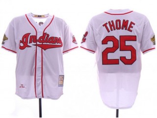Cleveland Indians #25 Jim Thome White 1995 World Series Cooperstown Collection Cool Base Jersey