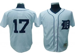 Detroit Tigers #17 Denny McLain White Throwback Jersey