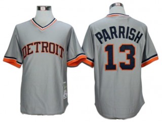 Detroit Tigers #13 Lance Parrish Gray 1984 Throwback Jersey