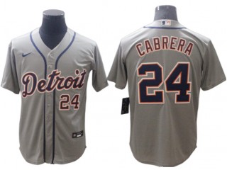 Detroit Tigers #24 Miguel Cabrera Gray Road Cool Base Jersey