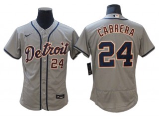 Detroit Tigers #24 Miguel Cabrera Gray Road Flex Base Jersey