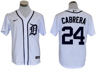 Detroit Tigers #24 Miguel Cabrera White Home Cool Base Jersey