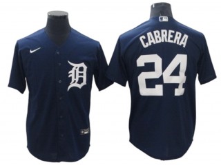 Detroit Tigers #24 Miguel Cabrera Navy Alternate Cool Base Jersey