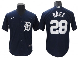 Detroit Tigers #28 Javier Baez Navy Alternate Cool Base Jersey