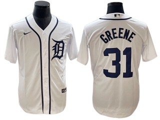 Detroit Tigers #31 Riley Greene White Home Cool Base Jersey