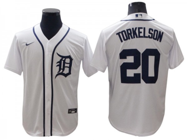Detroit Tigers #20 Spencer Torkelson White Home Cool Base Jersey