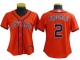 Women's Houston Astros #2 Alex Bregman Cool Base Jersey - White/Navy/Orange