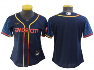 Women's Houston Astros Blank Navy 2022 City Connect Cool Base Jersey