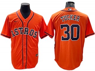 Houston Astros #30 Kyle Tucker Orange Alternate Cool Base Jersey