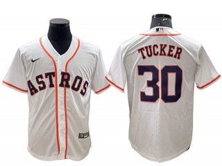 Houston Astros #30 Kyle Tucker White Home Cool Base Jersey