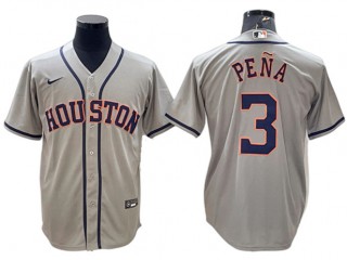 Houston Astros #3 Jeremy Pena Gray Road Cool Base Jersey