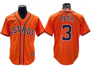 Houston Astros #3 Jeremy Pena Orange Alternate Cool Base Jersey