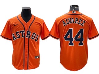 Houston Astros #44 Yordan Alvarez Orange Alternate Cool Base Jersey