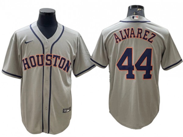 Houston Astros #44 Yordan Alvarez Gray Road Cool Base Jersey