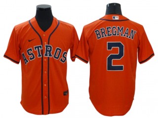 Houston Astros #2 Alex Bregman Orange Alternate Cool Base Jersey