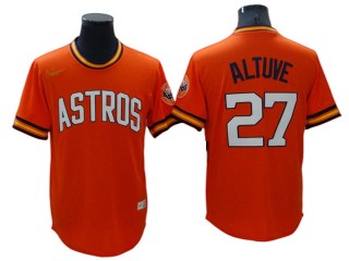 Houston Astros #27 Jose Altuve Orange Cooperstown Collection Jersey