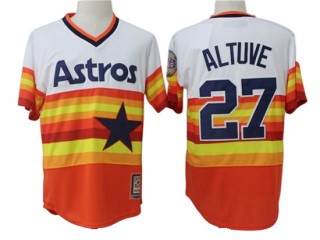 Houston Astros #27 Jose Altuve Orange Cooperstown Collection Throwback Jersey
