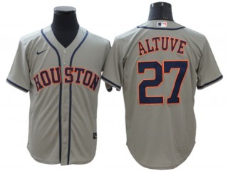 Houston Astros #27 Jose Altuve Gray Road Cool Base Jersey