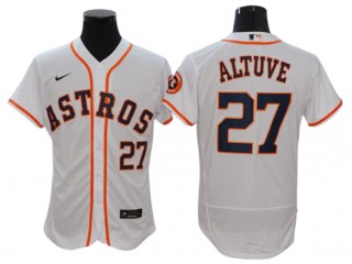 Houston Astros #27 Jose Altuve White Home Flex Base Jersey