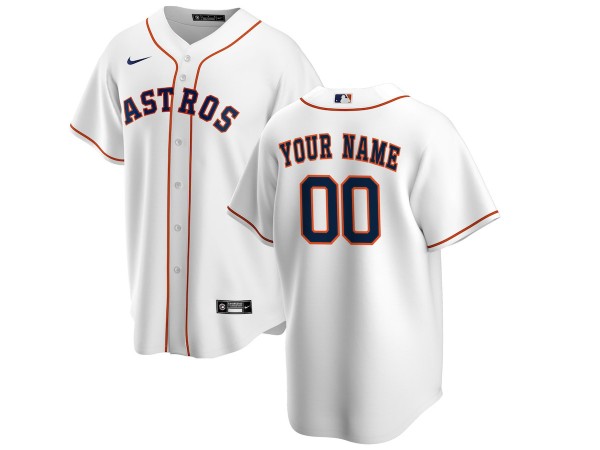 Custom Houston Astros Cool Base Jersey - Orange/White/Gray/Navy 