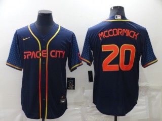 Houston Astros #20 Chas McCormick Navy 2022 City Connect Cool Base Jersey(NO Number)