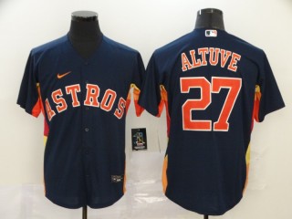 Houston Astros #27 Jose Altuve Navy Alternate Cool Base Jersey