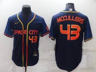 Houston Astros #43 Lance McCullers Jr. Navy 2022 City Connect Cool Base Jersey