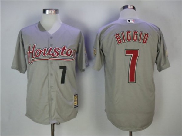 Houston Astros #7 Craig Biggio Gray Cooperstown Collection Jersey
