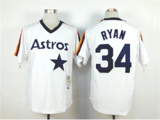 Houston Astros #34 Nolan Ryan White Throwback Jersey