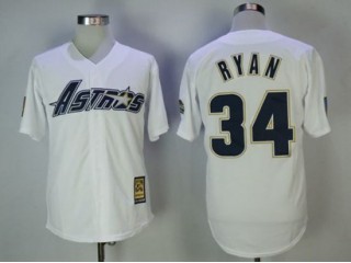 Houston Astros #34 Nolan Ryan White Cooperstown Collection Cool Base Jersey