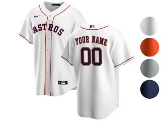 Custom Houston Astros Cool Base Jersey - Orange/White/Gray/Navy 