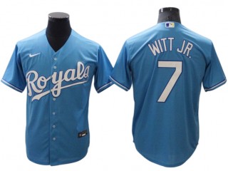 Kansas City Royals #7 Bobby Witt Jr. Light Blue Cool Base Jersey