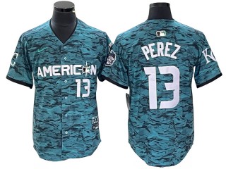 American League #13 Salvador Perez Teal 2023 MLB All-Star Game Limited Jersey