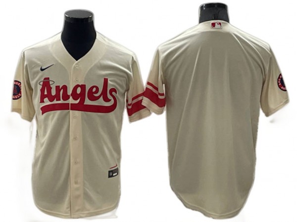 Los Angeles Angels Blank Cream City Connect Cool Base Jersey