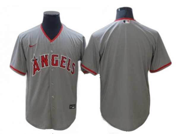 Los Angeles Angels Blank Gray Road Cool Base Jersey