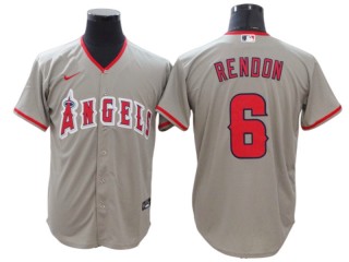 Los Angeles Angels #6 Anthony Rendon Gray Road Cool Base Jersey