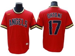 Los Angeles Angels #17 Shohei Ohtani Red Cooperstown Collection Jersey