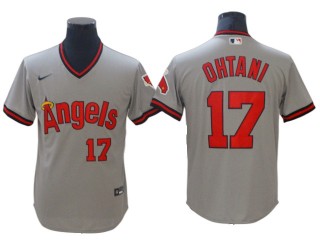 Los Angeles Angels #17 Shohei Ohtani Gray Cooperstown Collection Jersey