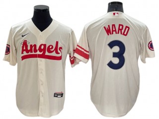 Los Angeles Angels #3 Taylor Ward Cream 2022 City Connect Cool Base Jersey