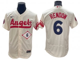 Los Angeles Angels #6 Anthony Rendon Cream 2022 City Connect Flex Base Jersey
