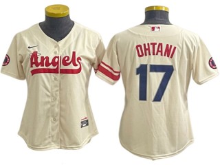 Los Angeles Angels #17 Shohei Ohtani Cream 2022 City Connect Cool Base Jersey