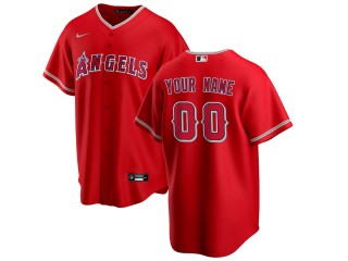 Custom Los Angeles Angels Cool Base Jersey - Red/White/Gray 