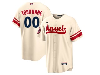 Custom Los Angeles Angels Cream City Connect Cool Base Jersey