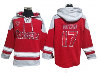 Los Angeles Angels #17 Shohei Ohtani Red Pullover Hoodie