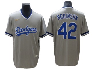 Los Angeles Dodgers #42 Jackie Robinson Gray Cooperstown Collection Jersey