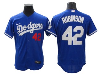 Los Angeles Dodgers #42 Jackie Robinson Royal Alternate Flex Base Jersey