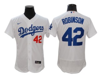 Los Angeles Dodgers #42 Jackie Robinson White Home Flex Base Jersey