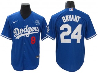 Los Angeles Dodgers #8/24 Kobe Bryant Cool Base Jersey - Royal/White/Gray/Black