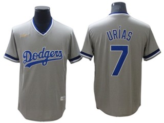 Los Angeles Dodgers #7 Julio Urías Gray Cooperstown Collection Jersey