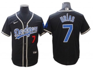 Los Angeles Dodgers #7 Julio Urias Black Fashion Cool Base Jersey